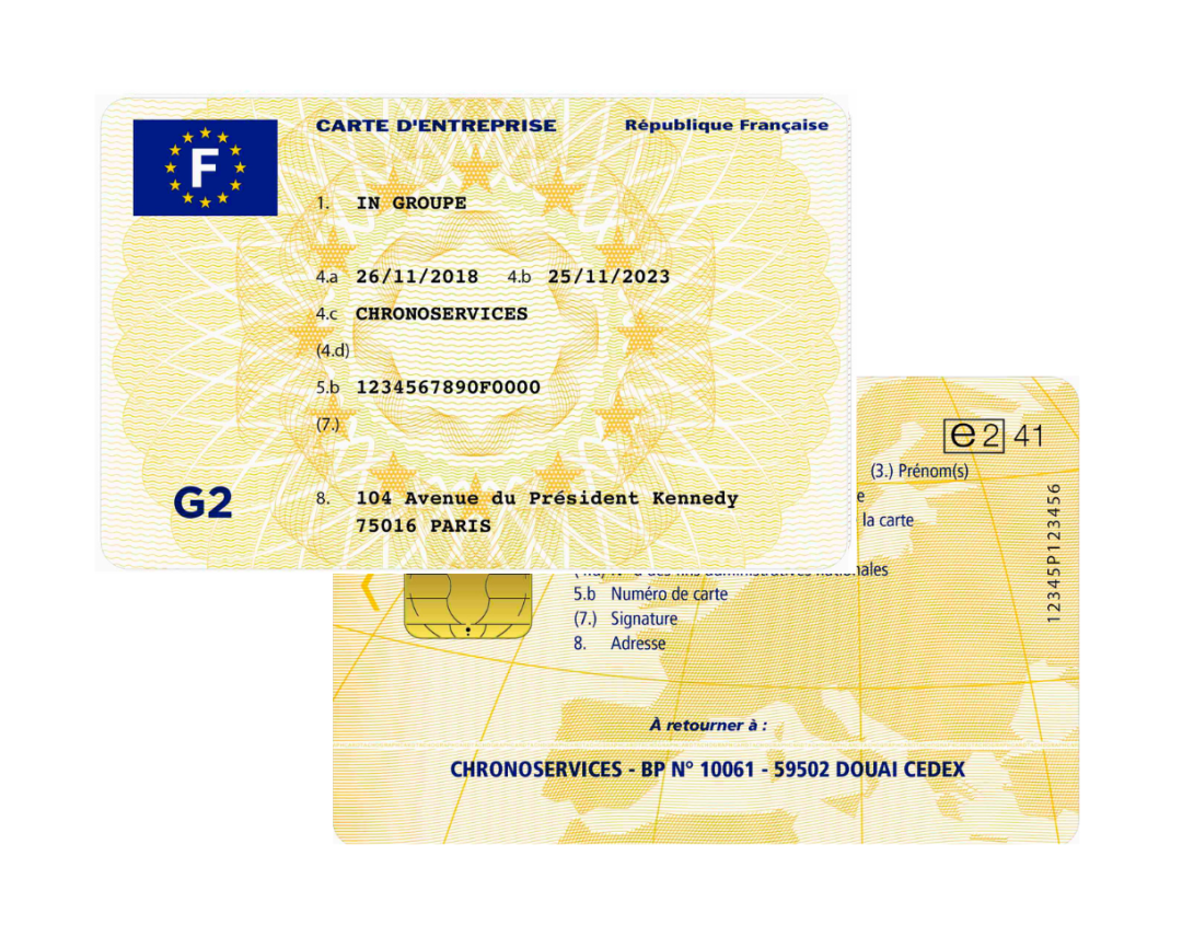 Cartes Tachygraphes ENTERPRISE